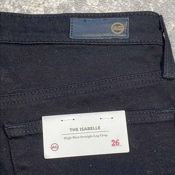 NWT AG Adriano Goldschmied Studded Isabelle High Rise Straight Leg Crop Jeans 26 - Picture 15 of 16